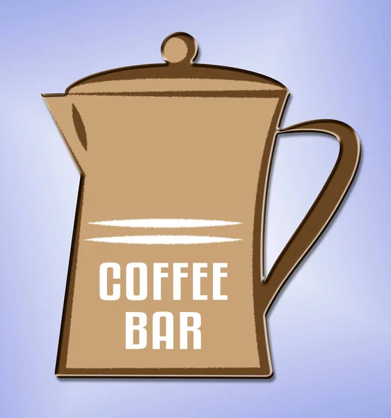 Coffee Bar znamená kavárny Cafe a kofein — Stock fotografie