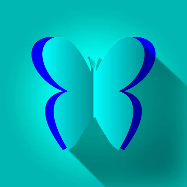 Motýl Vystřižení ukazující příroda motýli 3d obrázek — Stock fotografie