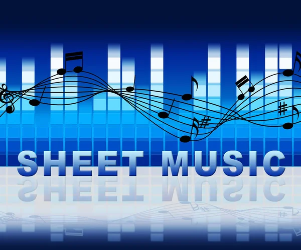 Sheet Music Notation visar låtar och melodier — Stockfoto