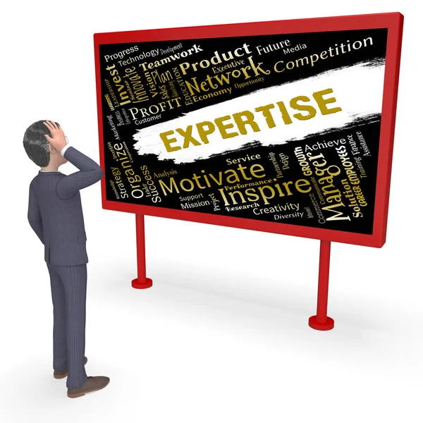Expertis ord betyder skicklig kompetens och erfarenhet — Stockfoto