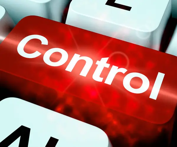 Control Computer Key Showing Remote Controller 3d Rendering — Stock Photo, Image