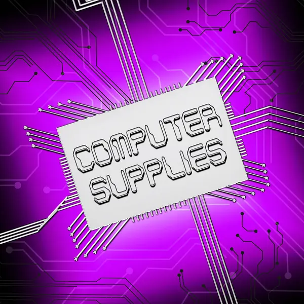 Forniture di computer Mostra attrezzature PC 3d Illustrazione — Foto Stock