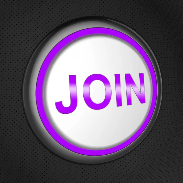 Join Button Shows Membership Admission 3d Illustration — Stock Photo, Image