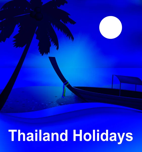 Thailand semester visar thailändska semester 3d Illustration — Stockfoto