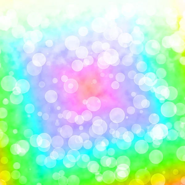 Bokeh vibrante fundo multicolorido com luzes embaçadas — Fotografia de Stock
