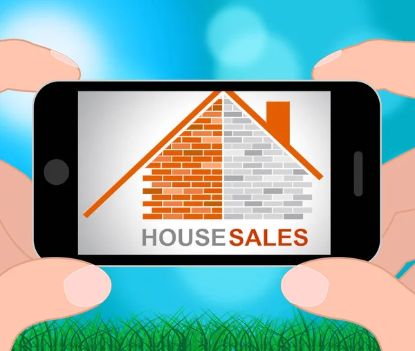 House Sales Indicates Purchases Habitation 3d Illustration — Stock Photo, Image