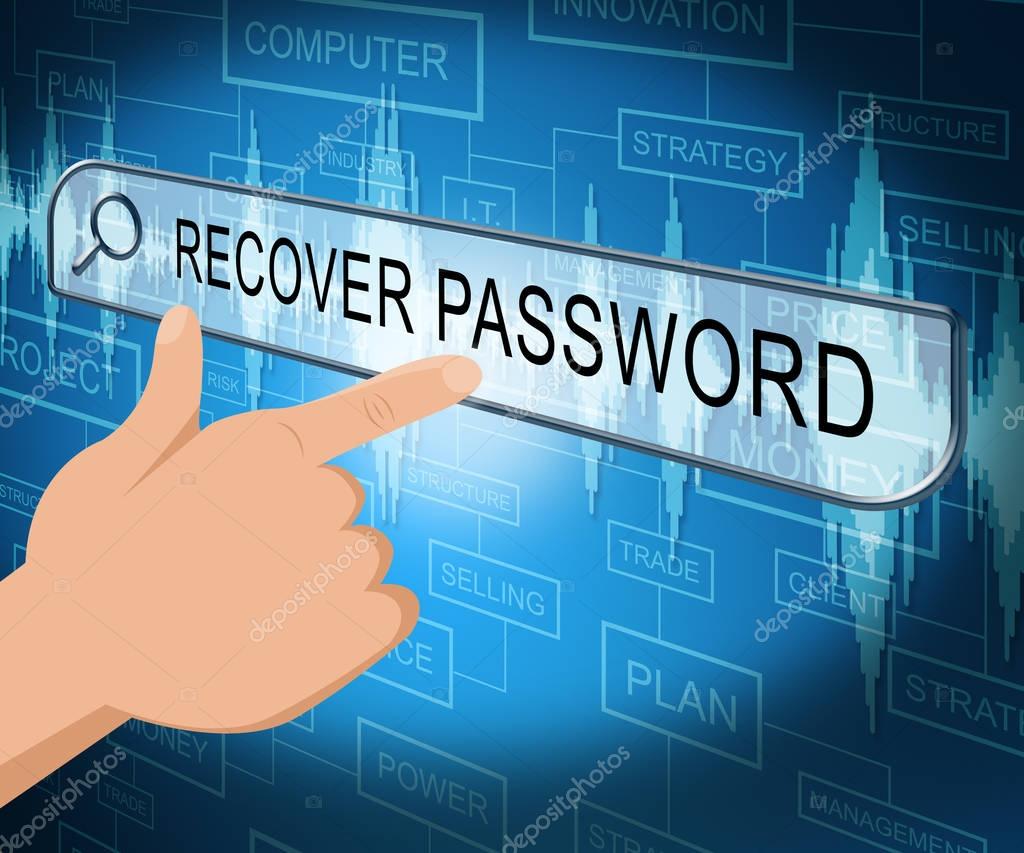 Recover Password Shows Forgotten Passwords 3d Illustration Stock Recover Password Shows Forgotten Passwords 3d Illustration Stock