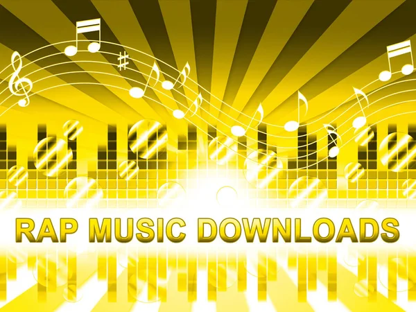 Rap Music Downloads significa baixar letras da música — Fotografia de Stock