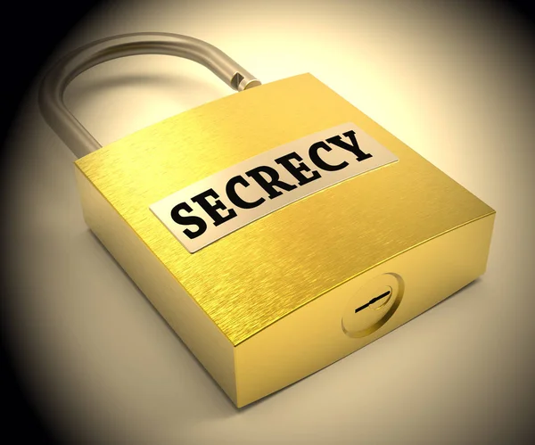 Secrecy Padlock Representing Top Secret 3d Rendering — Stock Photo, Image
