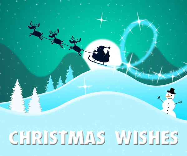 Karácsonyi kívánságait eszközök szezon Üdvözlet 3D-s illusztráció — Stock Fotó