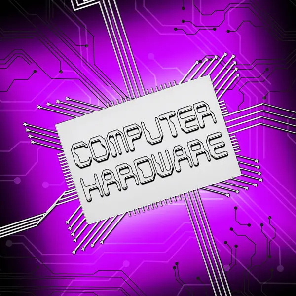 Hardware de computador mostra equipamentos PC ilustração 3d — Fotografia de Stock