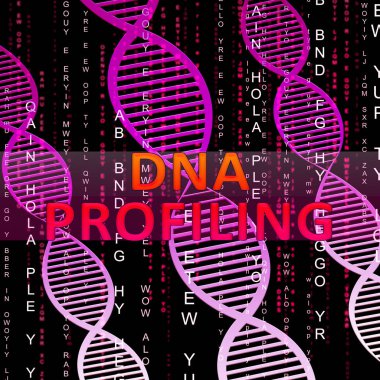 DNA profilleme yöntemi genetik parmakizi 3d çizim anlamına gelir