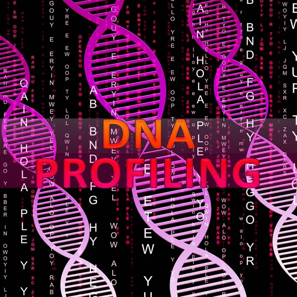 遺伝の指紋 3 d 図を意味する Dna のプロファイリング — ストック写真