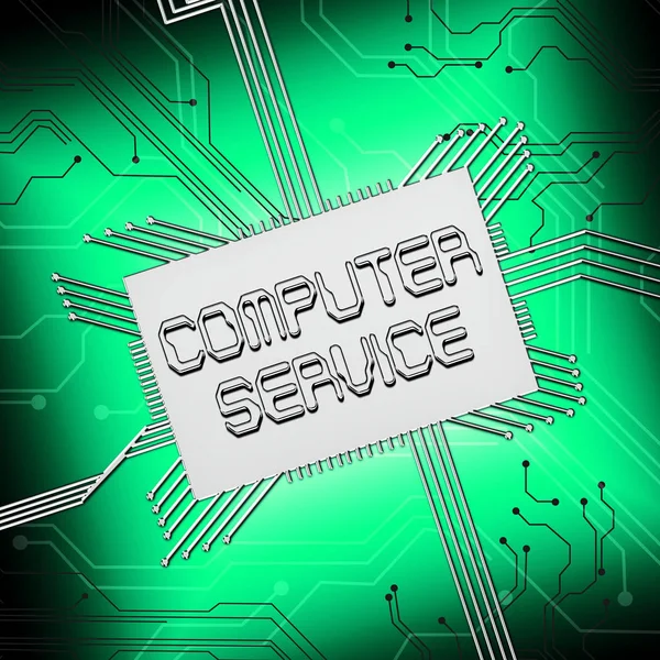 Servicio informático Muestra Reparación de PC Ilustración 3d — Foto de Stock