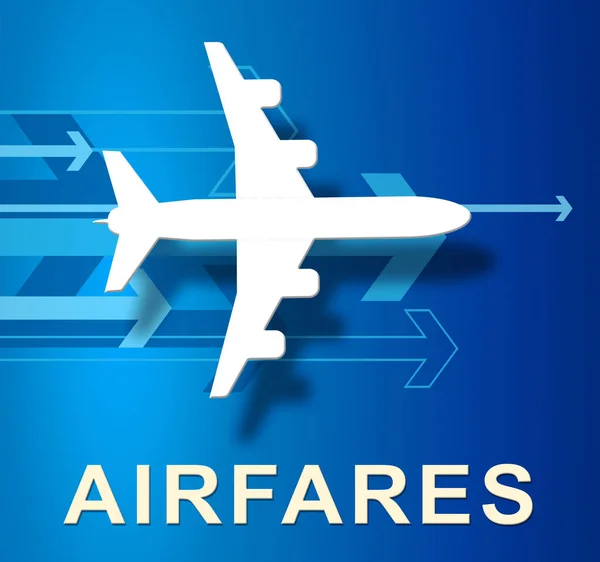 Tariffe di volo Mezzi aerei Prezzi degli aeromobili 3d Illustrazione — Foto Stock