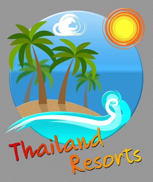 Hotely v Asii v Thajsku Resorts znamená thajské — Stock fotografie