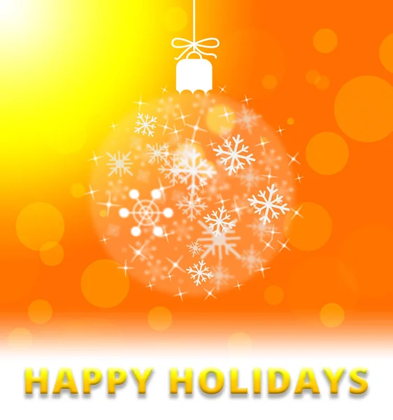 Happy Holidays Shows Christmas Break 3d Illustration — Stock Photo, Image