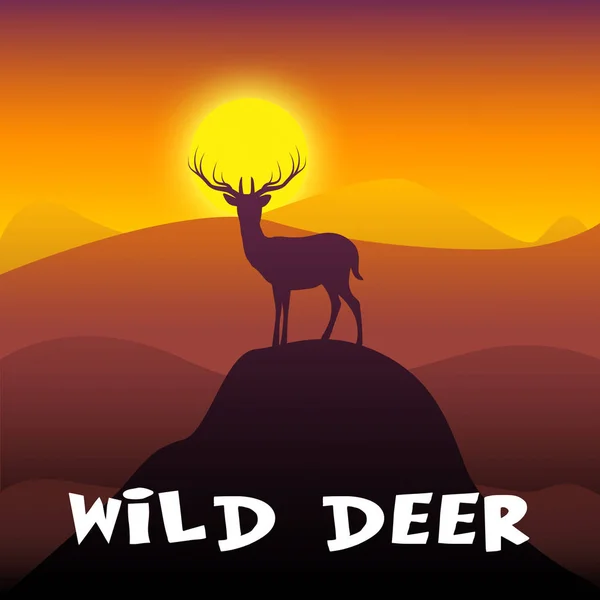 Wild Deer Shows Stag Wildlife 3d Illustration — Stock Photo, Image