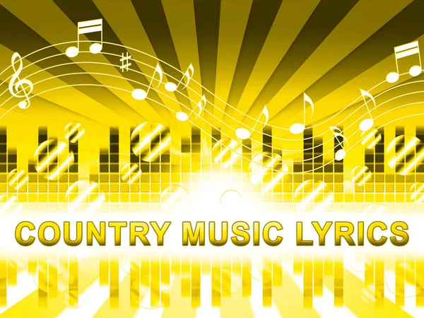 Música Country Letra Significa Canciones Folclóricas Temas — Foto de Stock