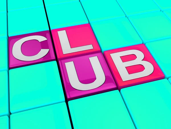 Club Blocks Shows Disco Bars Or Nightlife — Stock Photo, Image