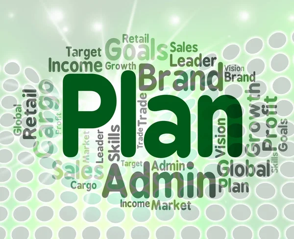 Plan Word Means Project Proposition And Agenda — Stock Photo, Image