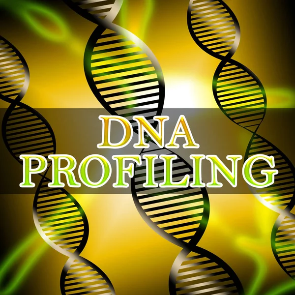 3d çizim parmak izi genetik DNA profilleme yöntemi gösterir — Stok fotoğraf