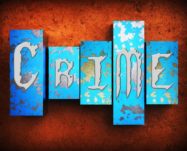 Crime Indicates Unlawful Act And Criminal 3d Illustration — Stock Photo, Image