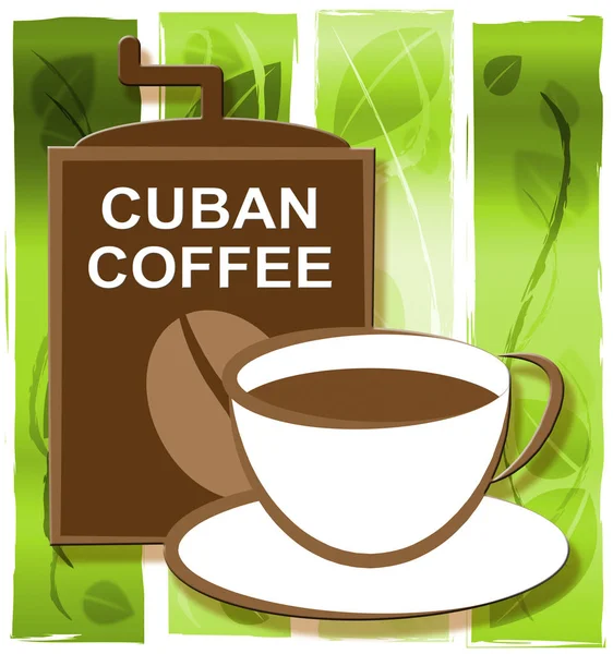 Cuban Coffee Represents Cuba Cafe Or Restaurant — Stock Photo, Image