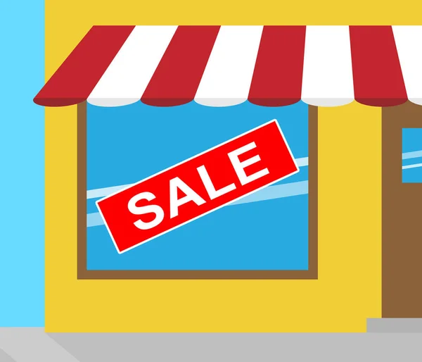 Sale Sign Represents Bargain Offers 3d Illustration — Stock Photo, Image