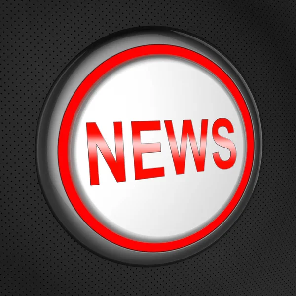 News Button Means Global Headlines 3d Illustration — Stock Photo, Image