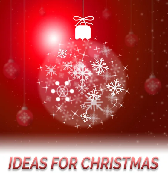 Ideas For Christmas Means Xmas Plan 3d Illustration — Stock Photo, Image