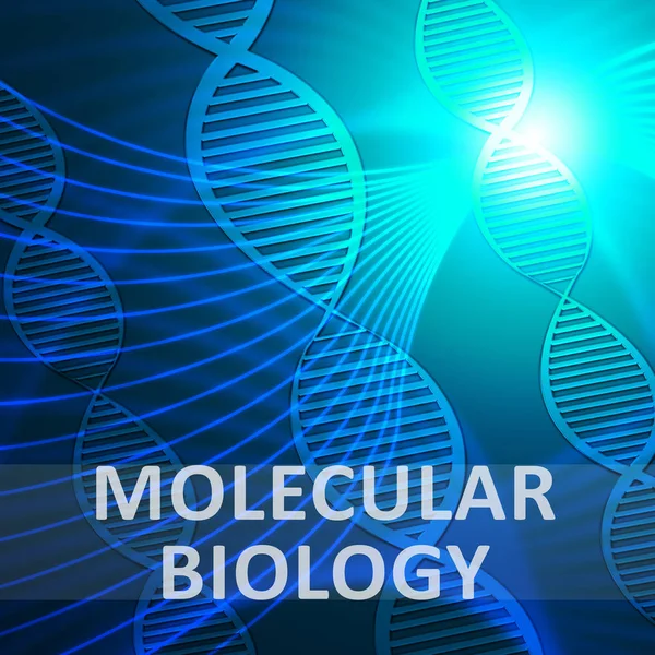 Moleküler Biyoloji anlamı Dna araştırma 3d çizim — Stok fotoğraf