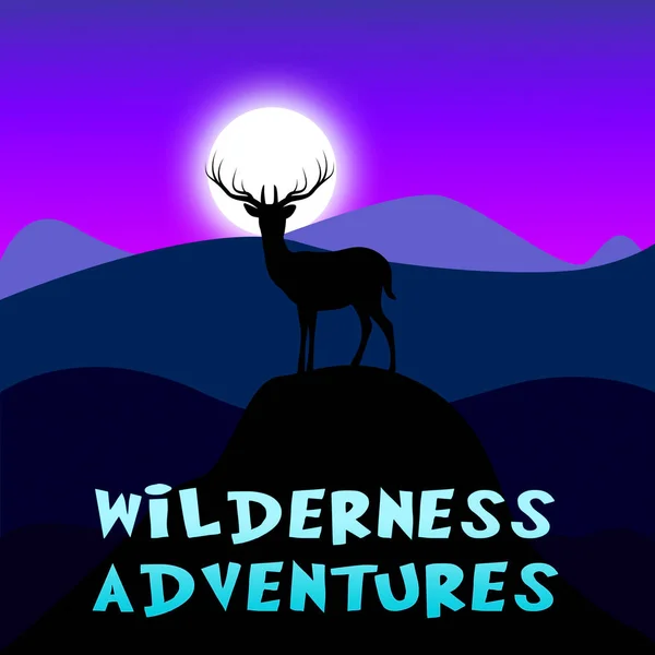 Wilderness Adventures pokazuje odkryty doświadczenie 3d ilustracja — Zdjęcie stockowe