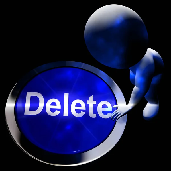 Delete Button For Erasing Or Deleting 3d Rendering — Stock Photo, Image