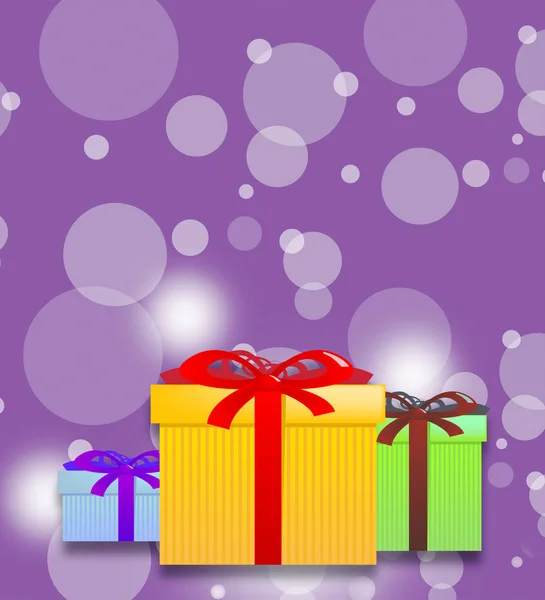 Cajas de regalo Representa Regalos de Navidad Ilustración 3d — Foto de Stock