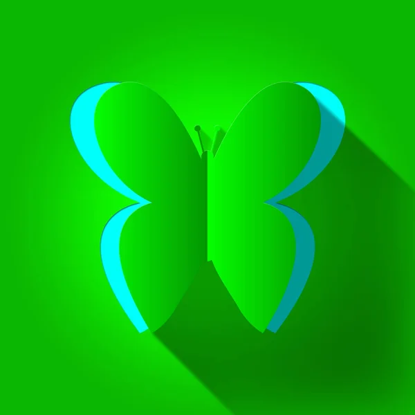 Motýl výřez zobrazuje příroda motýli 3d obrázek — Stock fotografie