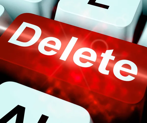Delete Key To Erase Trash 3d Rendering — Stock Photo, Image
