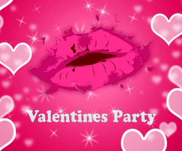 Walentynki Party oznacza szczęśliwy Valentine romantycznej okazji — Zdjęcie stockowe