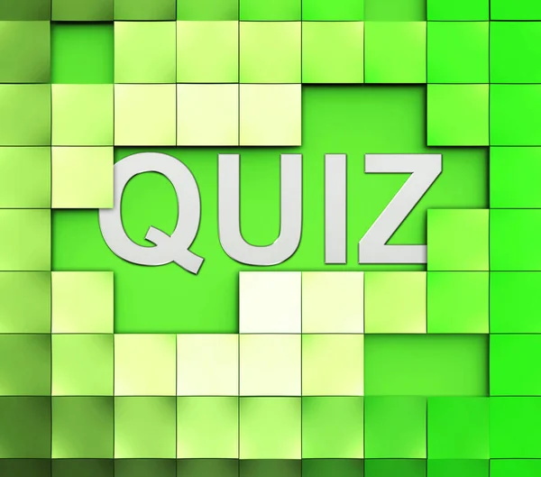 Quiz Word Means Test Questions Answers Or Questioning — Stock Photo, Image