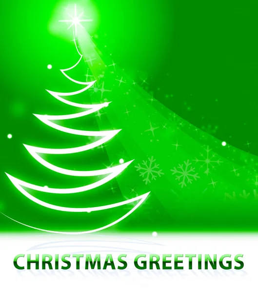 Julhälsningar visar Happy Xmas 3d Illustration — Stockfoto