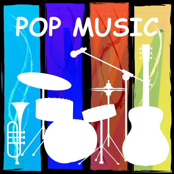Música pop significa banda sonora y armonía — Foto de Stock