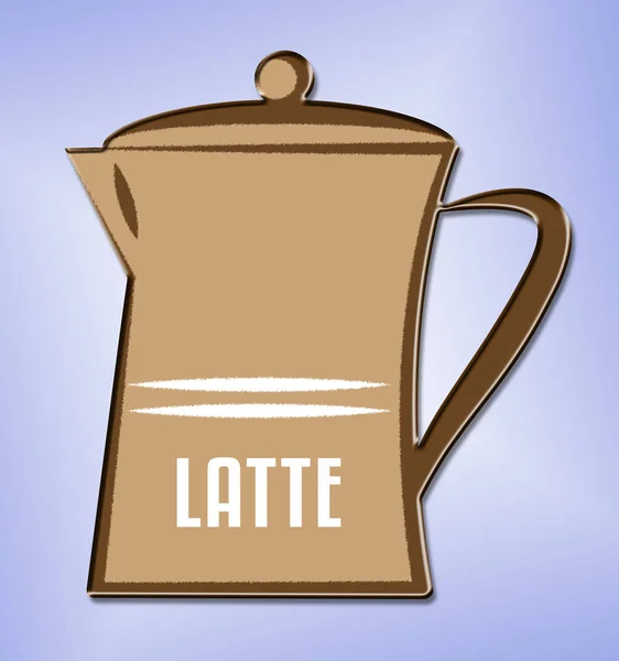 Café Latte muestra bebida caliente y capuchino — Foto de Stock