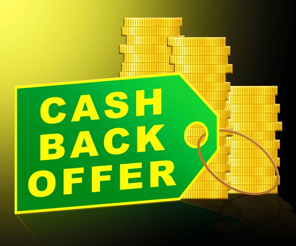 Cash Back offerta significa rimborso parziale 3d Illustrazione — Foto Stock