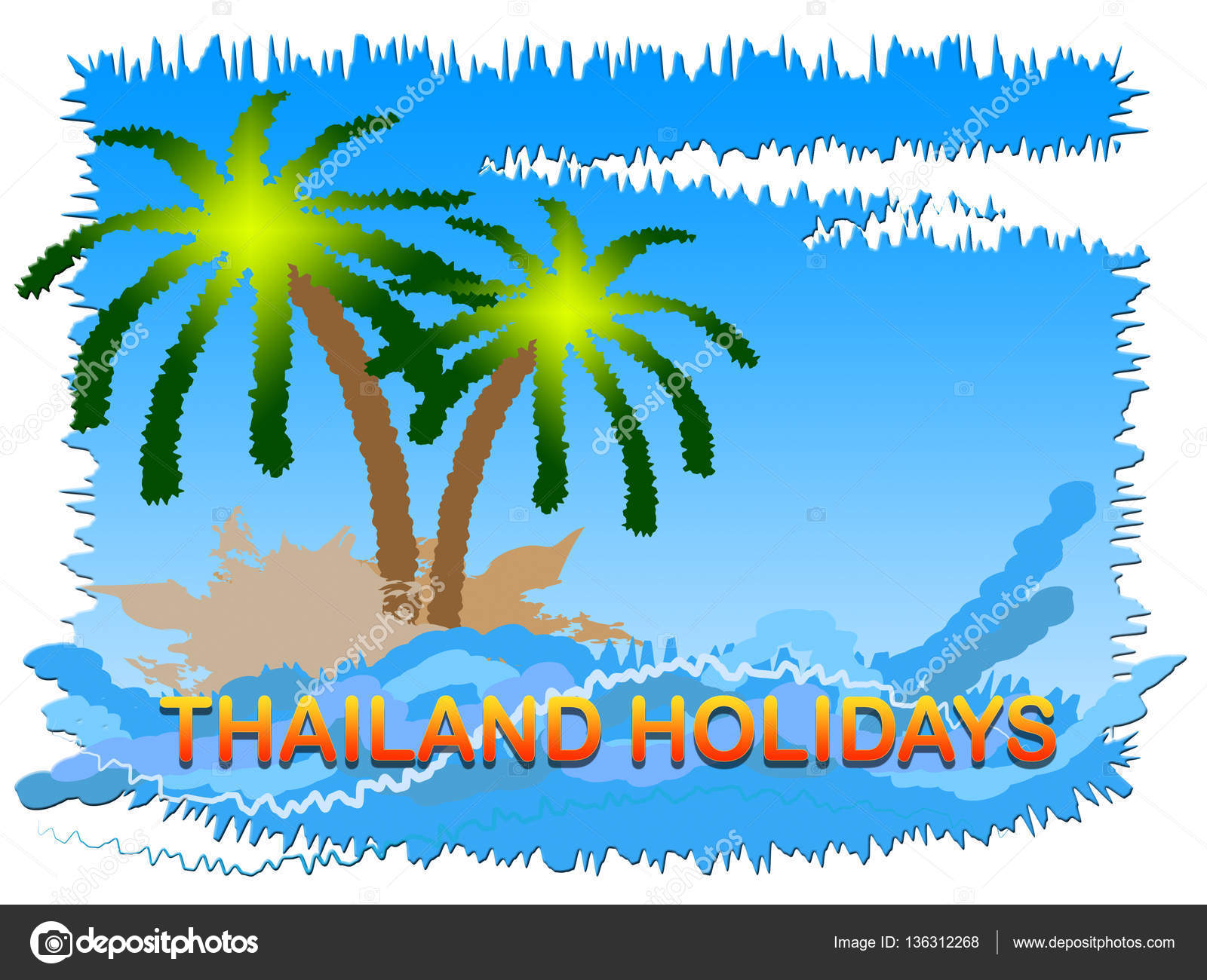 Thailand Holidays Shows Thai Travel Break Vacation — Stock Photo