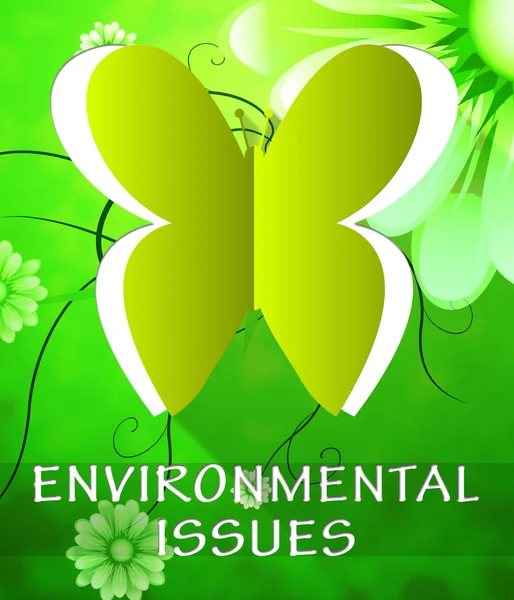 Environment Issues Butterfly Shows Nature 3d Illustration — Stock Photo, Image