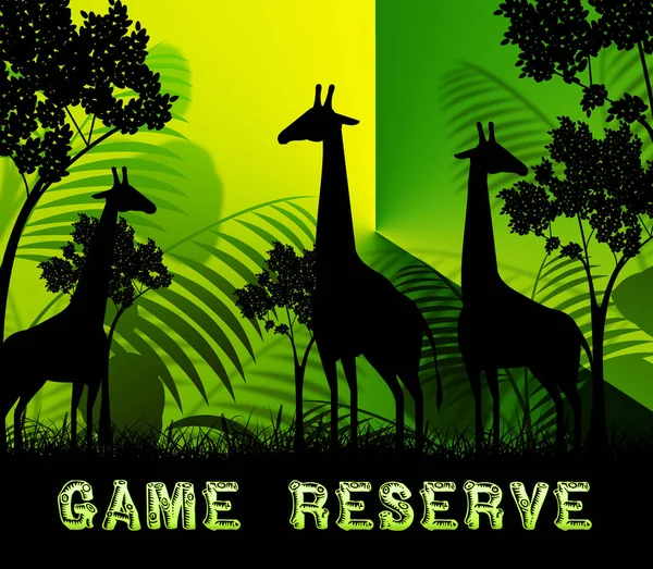 Reserva de caça significa vida selvagem planícies 3d ilustração — Fotografia de Stock