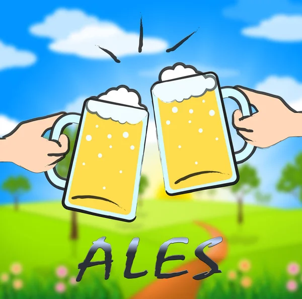 Ale sör mutatja, ház és vendéglők — Stock Fotó