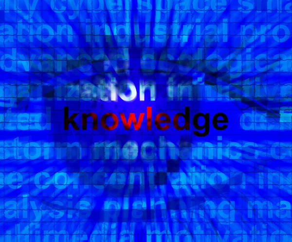 Knowledge Word Showing Education Wisdom 3d Illustration — Stock Photo, Image