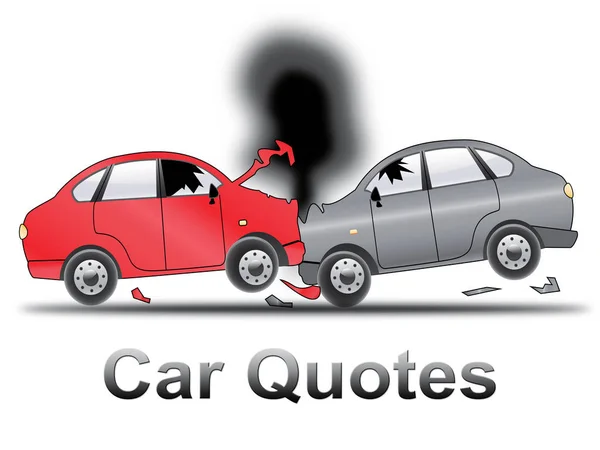 Car Quotes Shows Auto Policy 3d illustratie — Stockfoto
