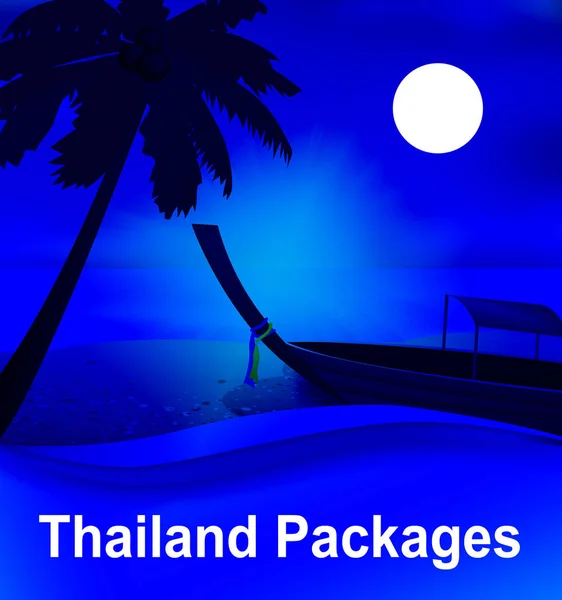 Thailand paket visar helt Inclusive 3d Illustration — Stockfoto